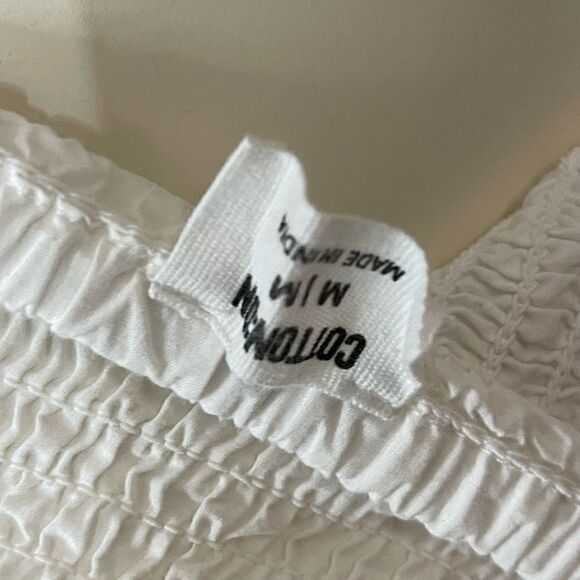 Cotton On puffy sleeve white cropped blouse size M (read description) - Picture 5 of 7